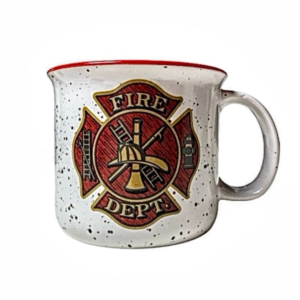 NWT Spoontiques Firefighter Ceramic Camper Mug, 14 oz - Picture 9 of 10
